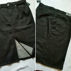 Lauren Ralph Lauren Black Pencil Jean Skirt